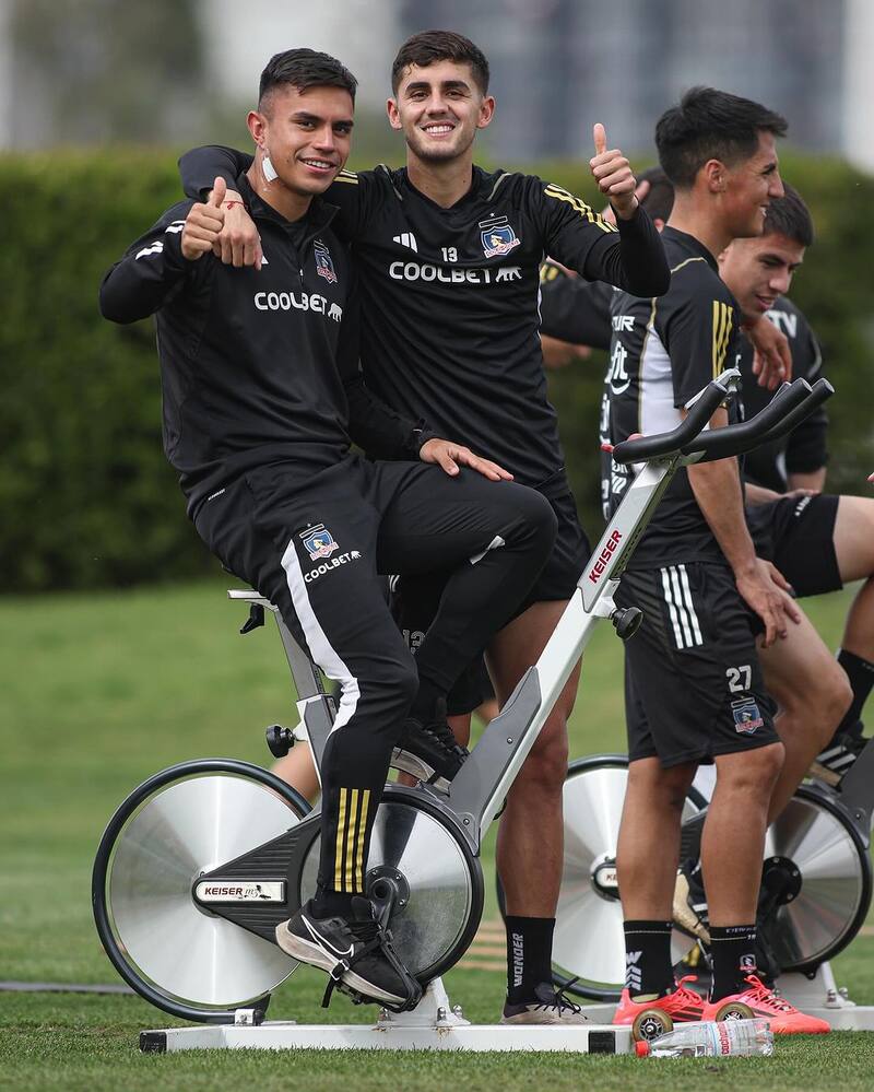 Vicente Pizarro, en la práctica de Colo Colo.