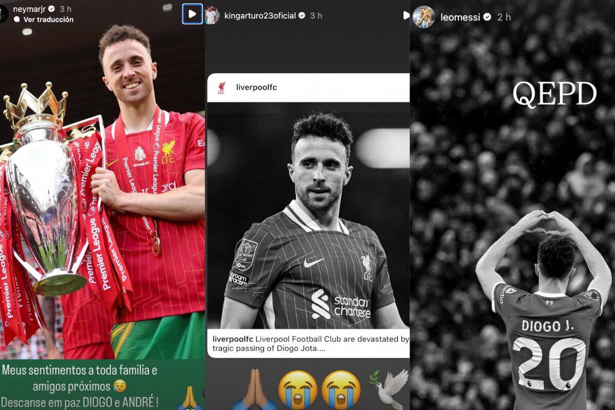 Neymar, Messi entre otros despiden a Diogo Jota