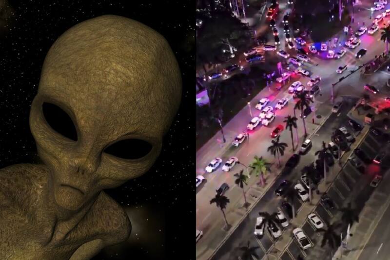 Supuestos aliens en Miami causan pánico entre las personas.