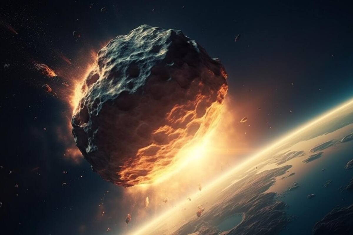 Meteorito choca con la atmosfera y explota.