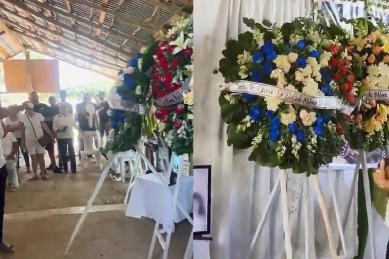 Corona de flores se mueve sola durante velorio.