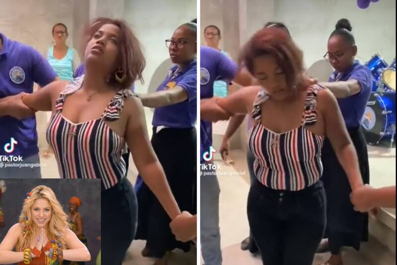 La mujer fue poseída por un demonio que la hizo cantar como Shakira.