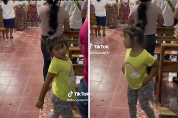 VIDEO| Menor baila reggaetón en una iglesia y se hace viral