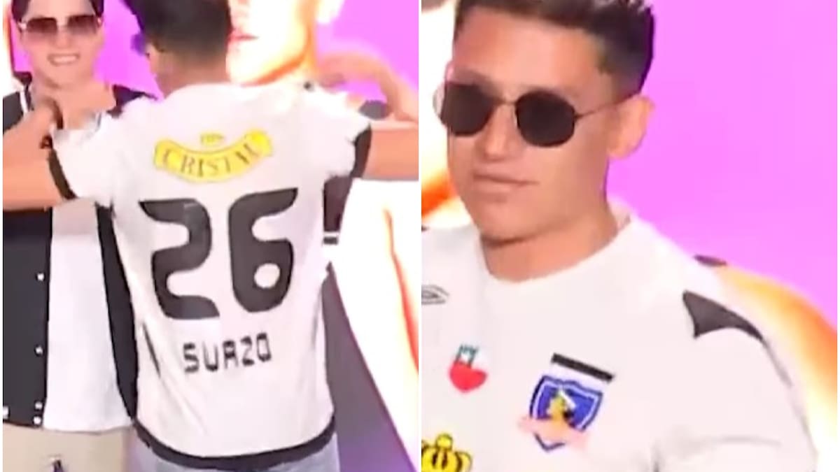 VIDEO | Cantante internacional le rinde homenaje a Chupete Suazo y aparece con la camiseta de Colo Colo en Viña 2026