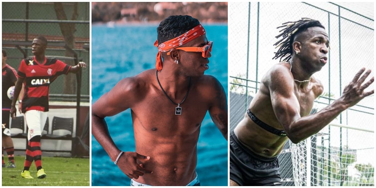 Vinícius Jr en 2016, 2020 y 2023.