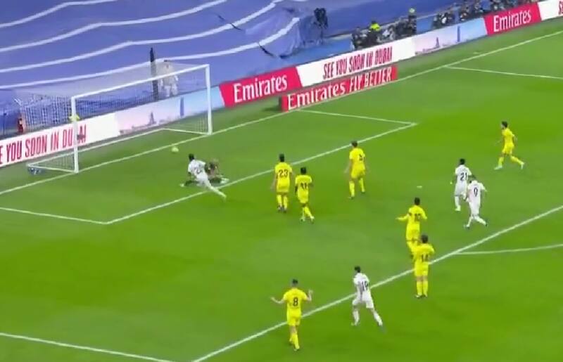 Vinicius Júnior marcó un gol de gran calidad para el Real Madrid ante el Villarreal