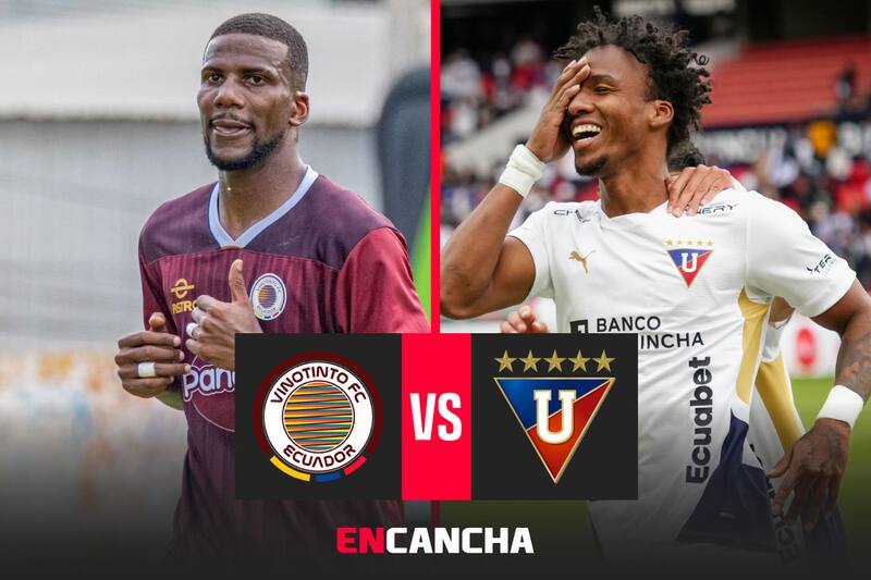 por la fecha 16 de la Liga Pro. Foto: RRSS Vinotinto FC y Liga Deportiva Universitaria de Quito.