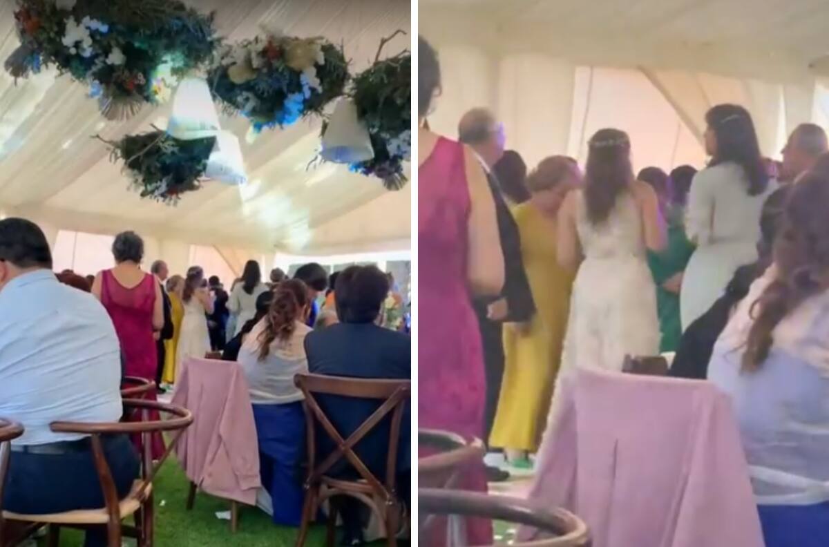 VIDEO| Mujer va vestida de blanco a una boda y se hace viral
