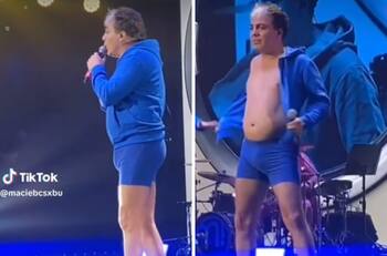 VIDEO| Cristian Castro se quita la ropa en concierto de Miranda! y se viraliza