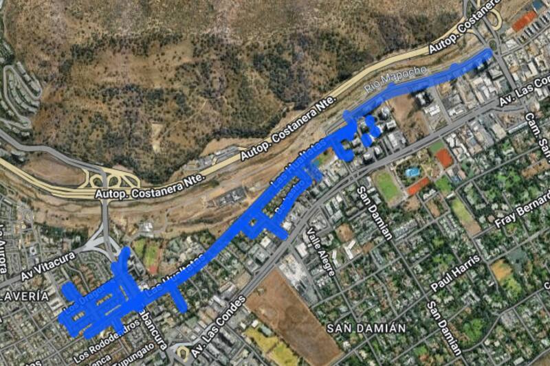 Sector afectado por el corte de luz.