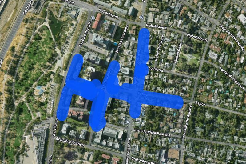 Sector afectado por el corte de luz.