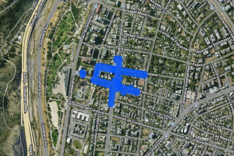 Sector afectado por el corte de luz.