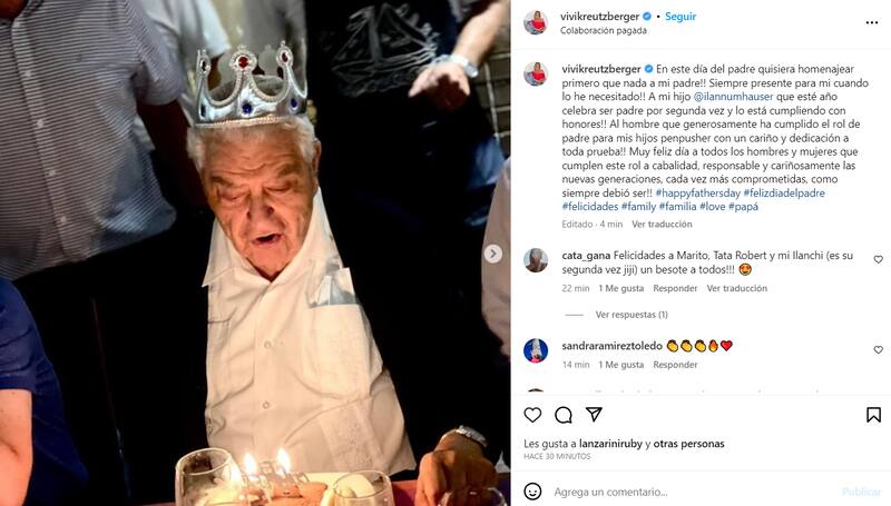 Vivi Kreutzberger y su mensaje por el Día del Padre.