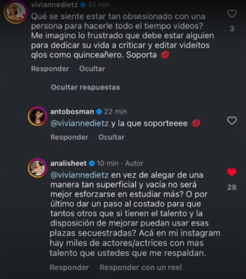 La actriz se lanzó contra youtuber