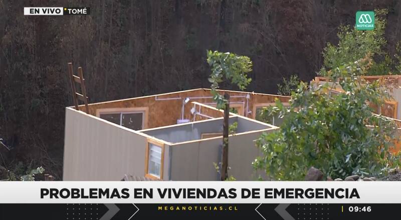 Parte de las viviendas destruídas / Mega