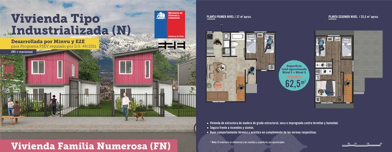 Este modelo tiene 3 habitaciones y un baño.