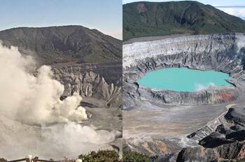VIDEO | Captan impresionante momento de la erupción del volcán Poás en Costa Rica