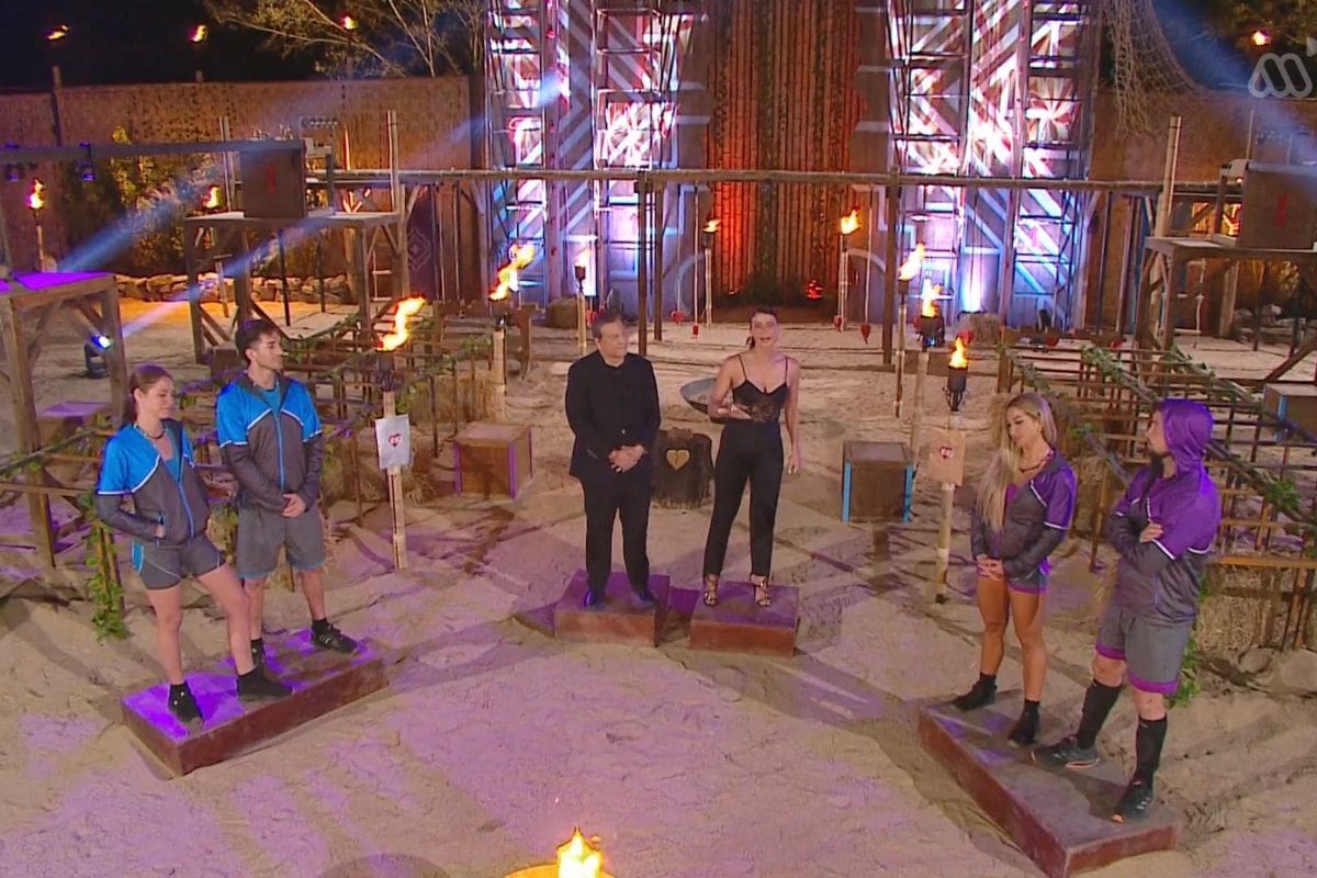 Primera prueba de eliminación entre Alex y Mario contra Luli y Luis Mateucci.
Foto: captura Mega Go