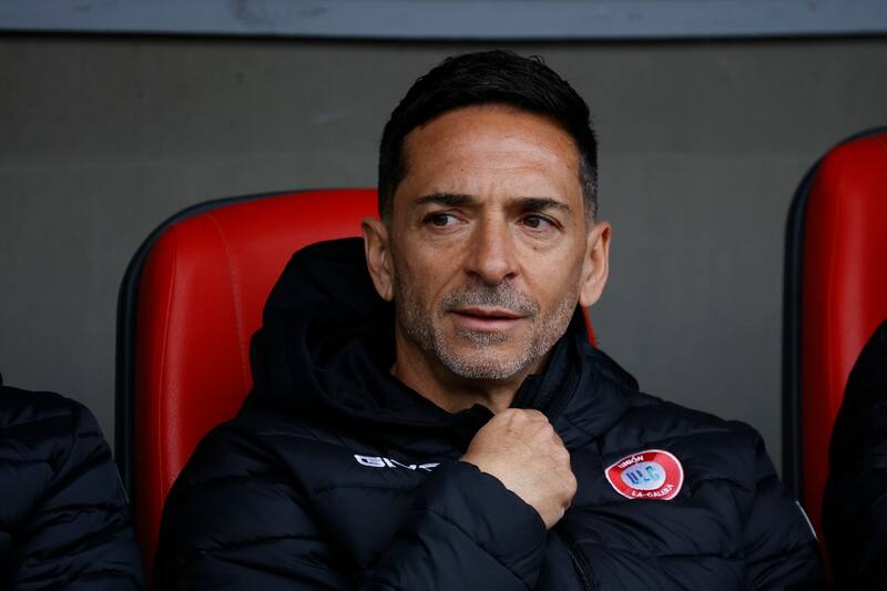 Walter Lemma como entrenador de Unión La Calera.
