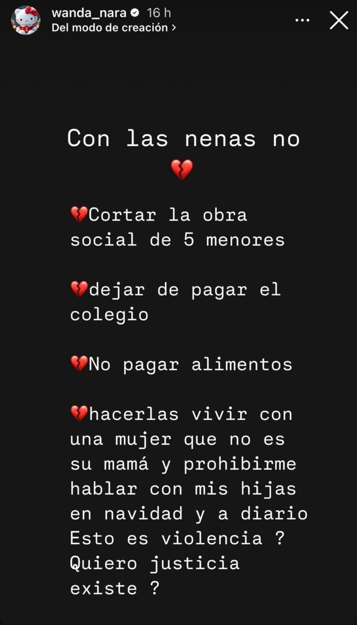 compartió en redes sociales un descargo contra Mauro Icardi.