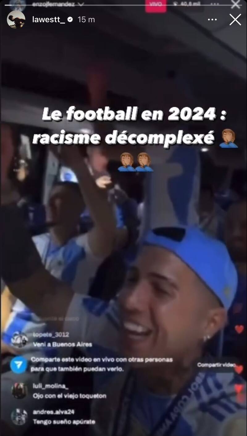 Wesley Fofana contra el cántico de Enzo Fernández