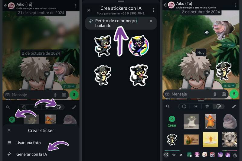 Sigue estos pasos para crear tus propios stickers.
