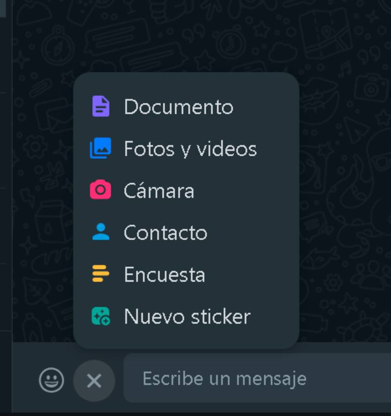 Presionando en "Nuevo Sticker" uno podrá acceder a la función.