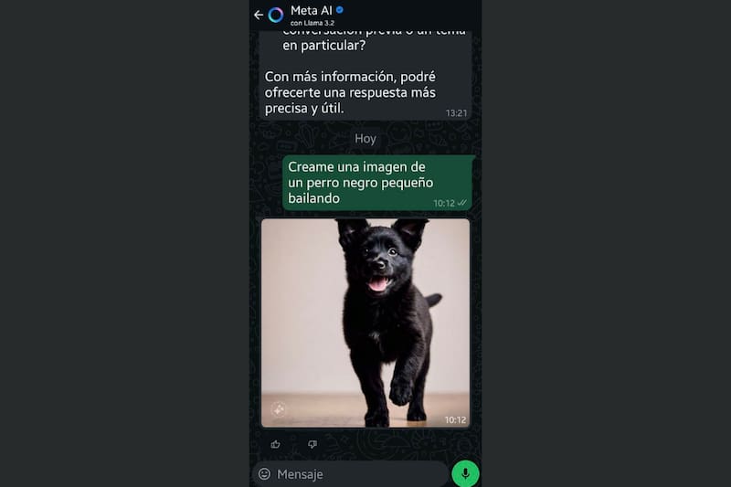 Solo bastará con pedirle a la IA que genere para ti una imagen.