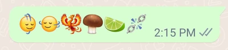 Así se verán los nuevos emojis de WhatsApp.