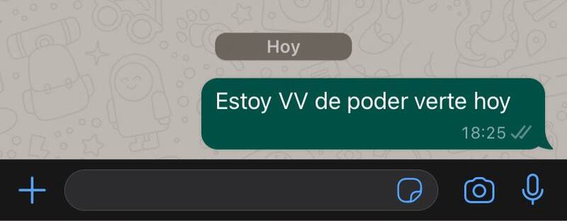 Este es uno de los usos que se le puede dar a vv en WhatsApp. (Foto: Captura)