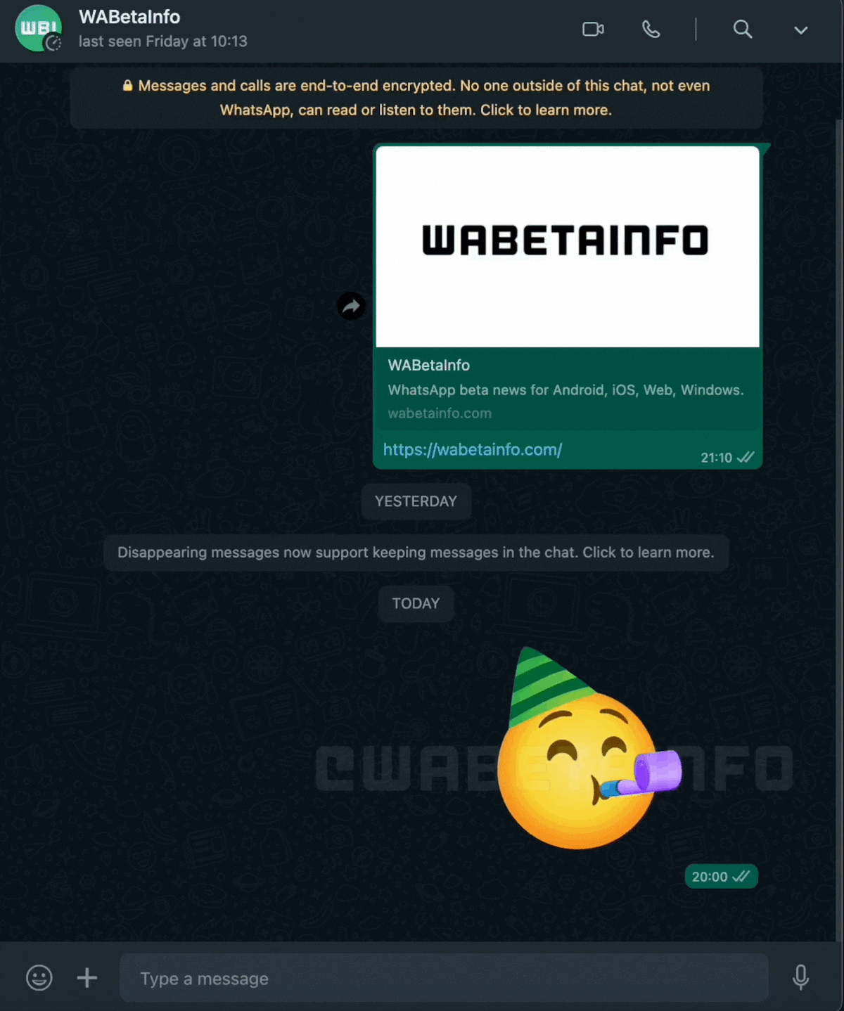 ¡Mira como se mueve! Créditos: WABetaInfo.