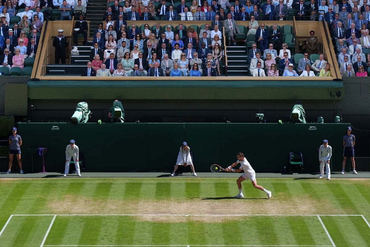 El Palco Real recibe a solo 74 invitados y fue inaugurado en 1922. Foto: Wimbledon.
