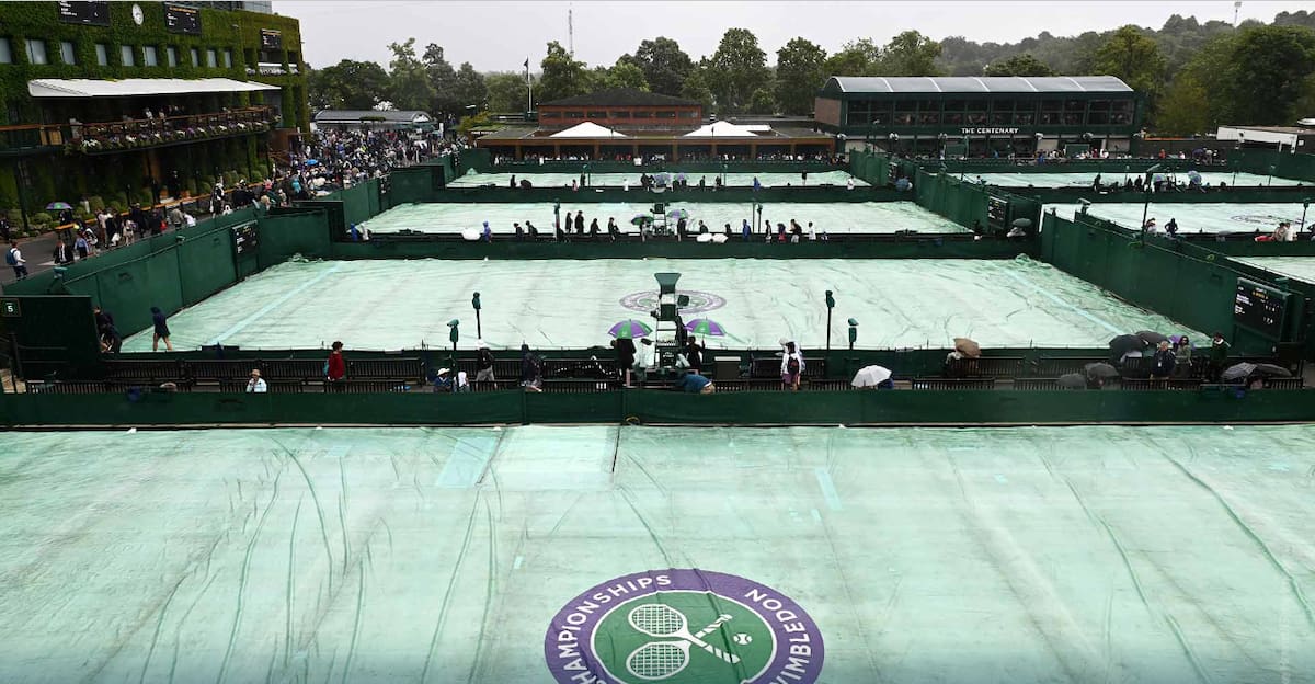volvió a sufrir con la lluvia de Londres.