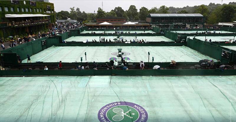 volvió a sufrir con la lluvia de Londres.
