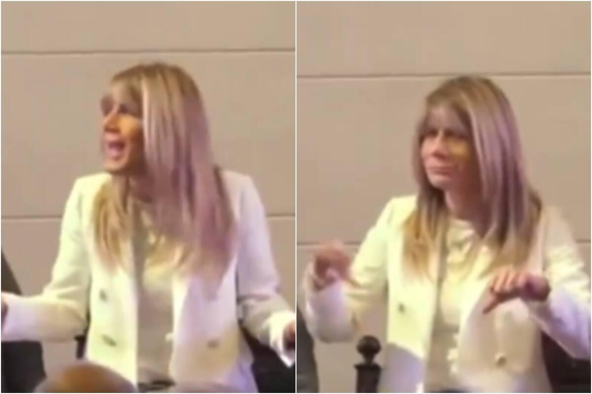 Así reaccionó al escuchar la polémica estrofa.