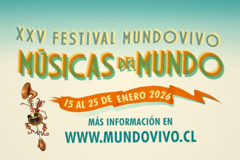Artistas nacionales e internacionales se presentarán entre el 15 y 25 de enero.
Créditos: mundovivo.cl