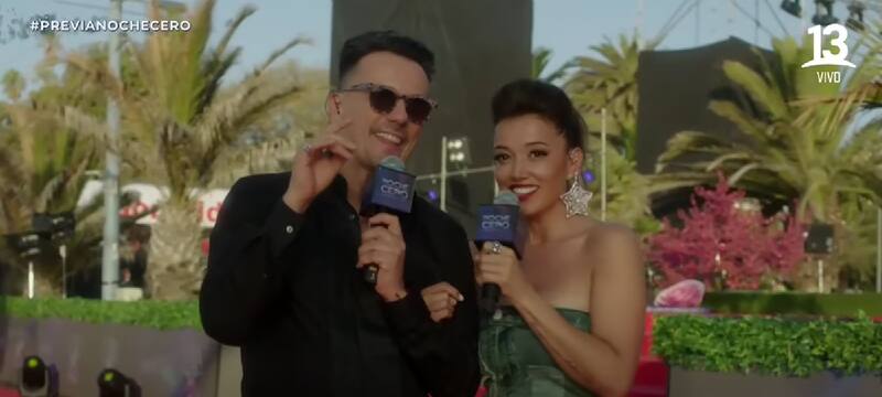 Yamila Reyna y Sergio Lagos en la Pre Gala Viña 2023 / Créditos: Reproducción