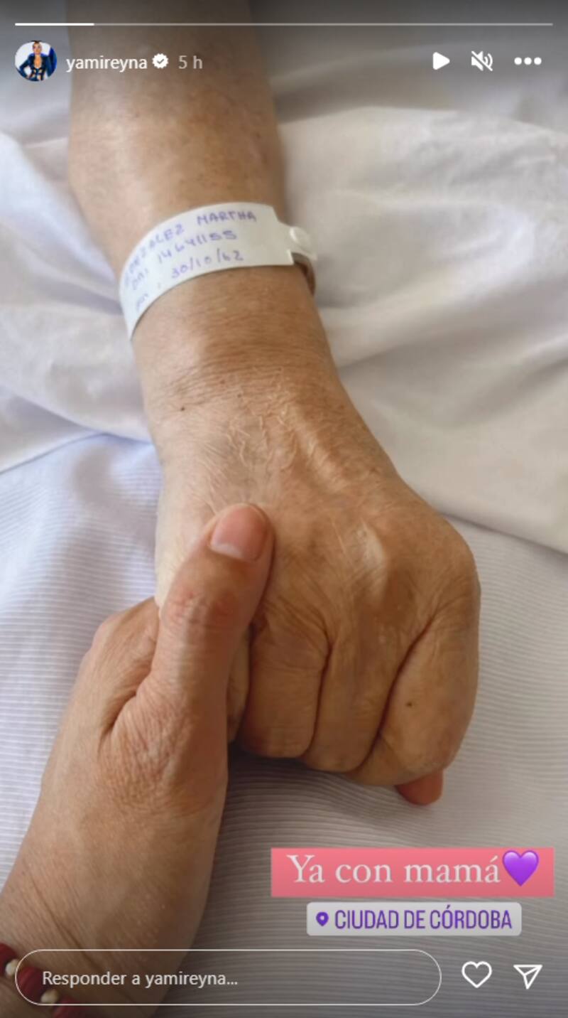 A través de las historias de su cuenta de Instagram, Yamila Reyna subió una postal junto a su madre.