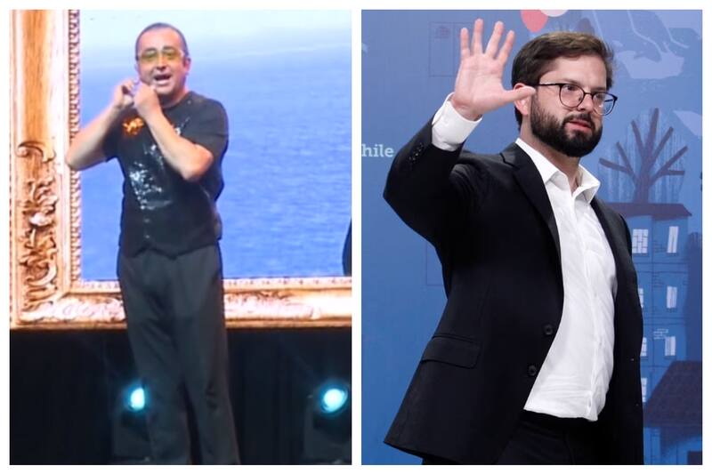 y Gabriel Boric, uno de los blancos de su rutina / Reproducción