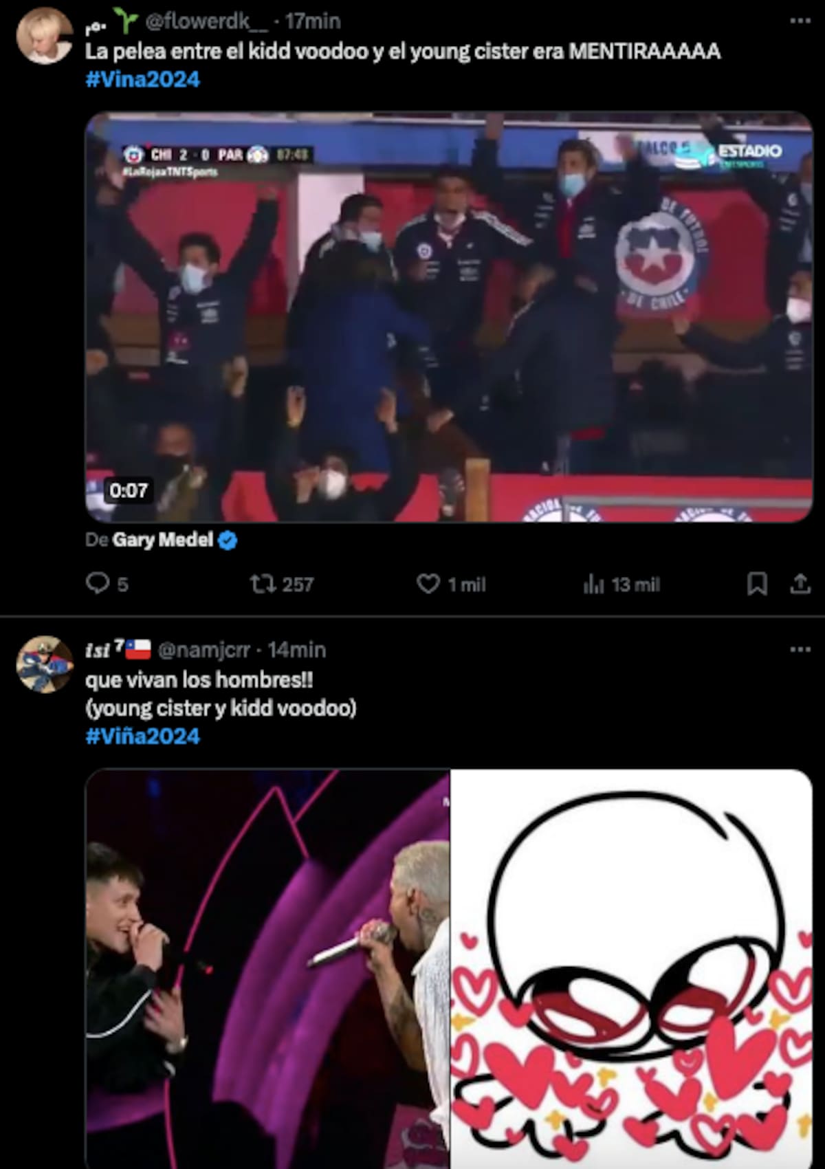 Reacciones tras la aparición de Kidd Voodoo en la presentación de Young Cister.
