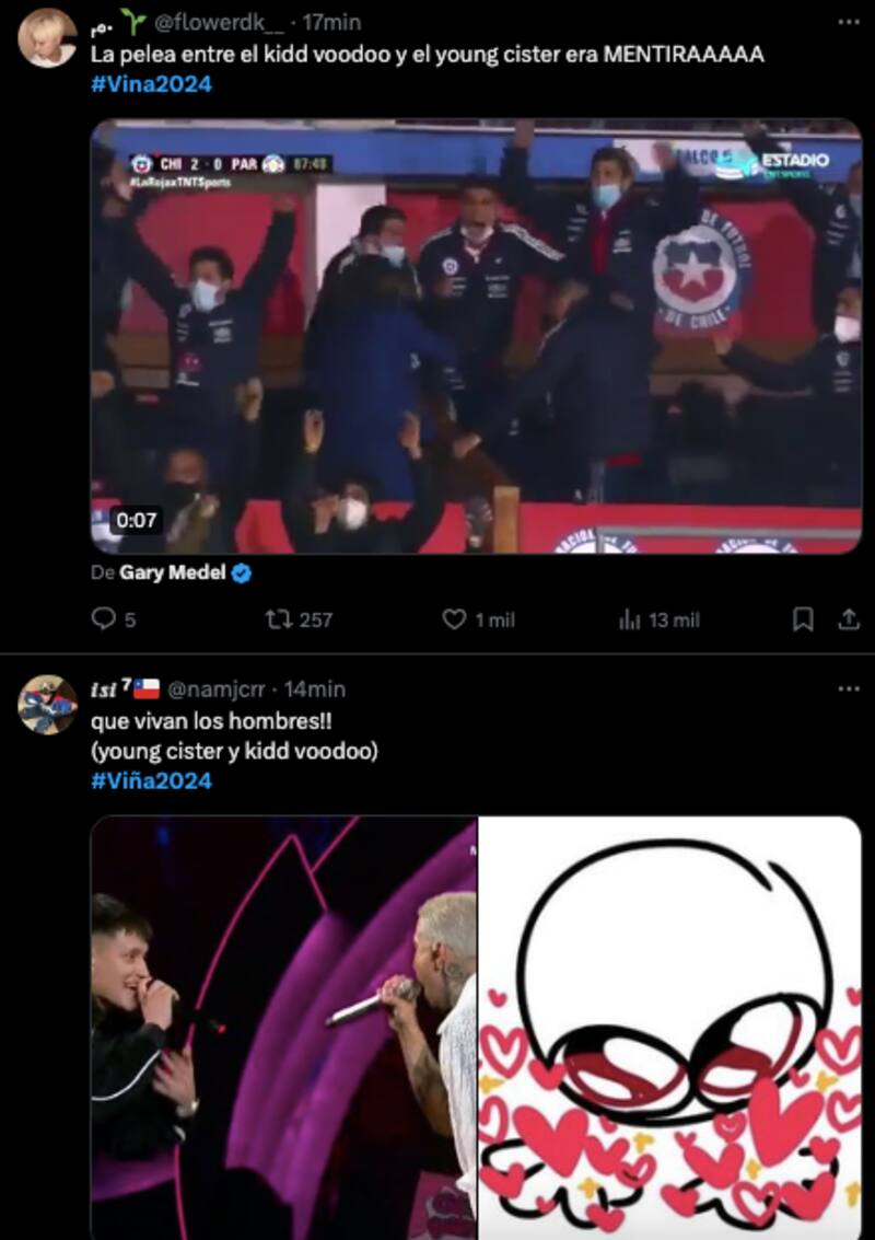 Reacciones tras la aparición de Kidd Voodoo en la presentación de Young Cister.
