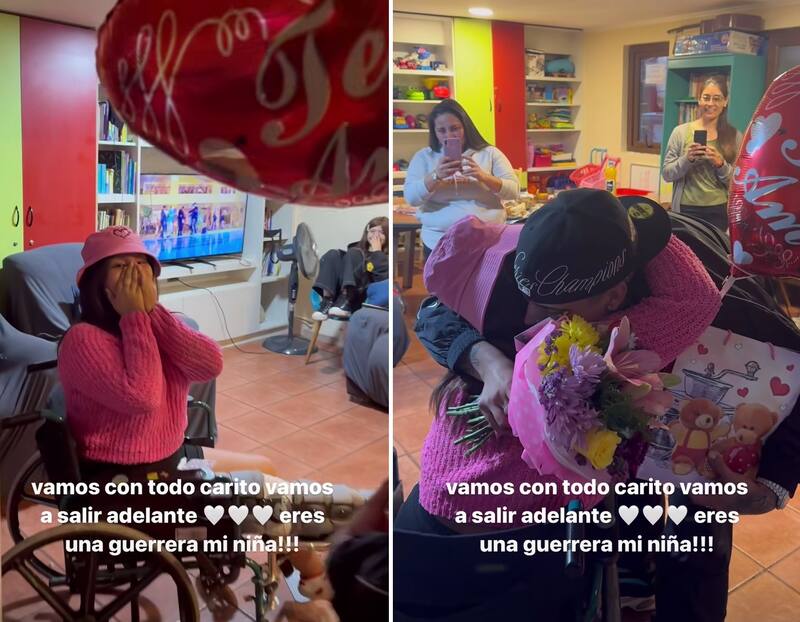 Young Cister llevó la alegría a este hogar oncológico. Créditos: Instagram