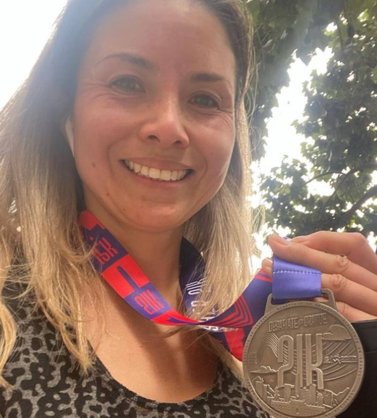 Yoyi Riveros en la reciente corrida Gana Santiago. Créditos: Instagram