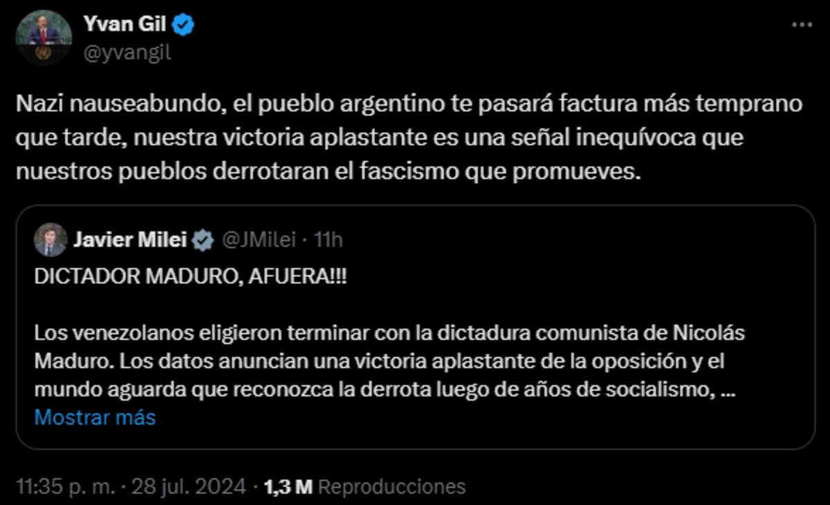 Los fuertes dichos contra el mandatario argentino.