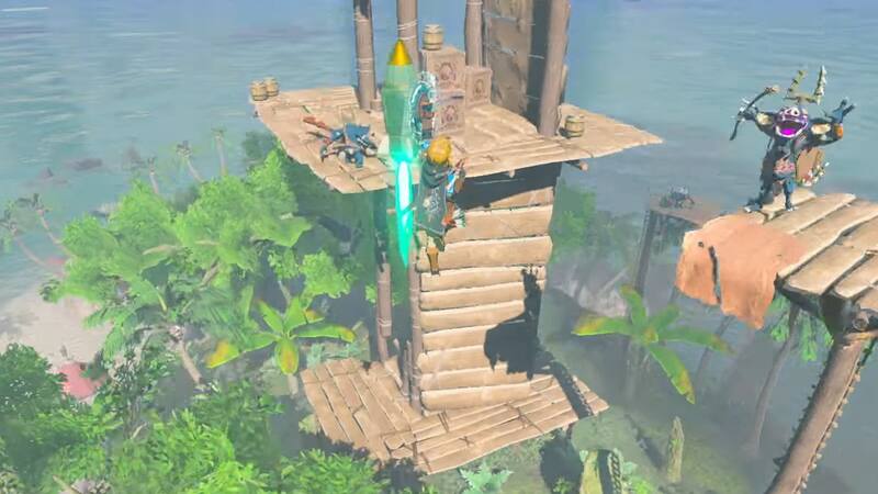 Qué mejor que ir en un cohete. Créditos: Nintendo.