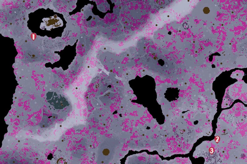 Mapa con las ubicaciones de los Stalhinox.