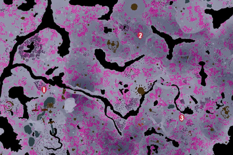 Mapa con las ubicaciones de los Stalhinox.