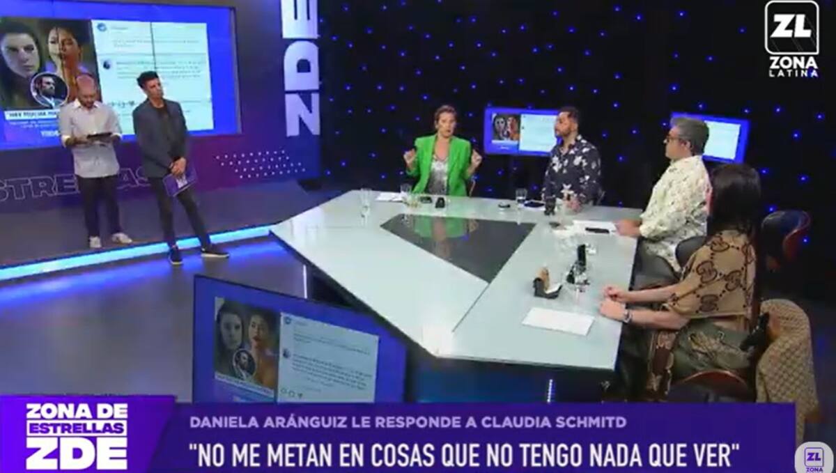 Claudia Schimdt le envió un mensaje a Jorge Valdivia en "Zona de Estrellas". Créditos: Pantallazo Zona Latina