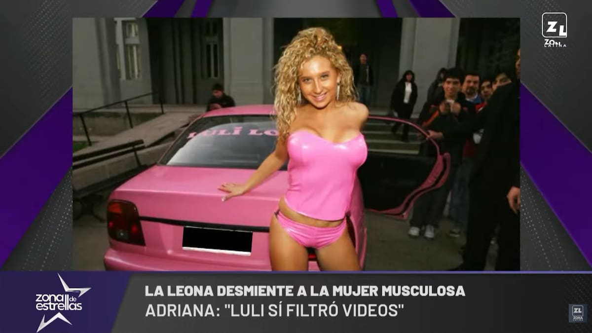 Luli hace unos años con su auto rosado. Foto: Reproducción.
