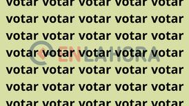 Test Visual: ¿Puedes encontrar la palabra diferente a "votar" en la imágen en solo 5 segundos?